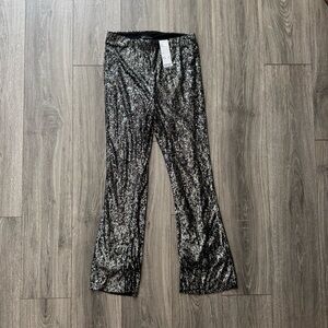 Urban Outfitters Black Sequin Flare Pants